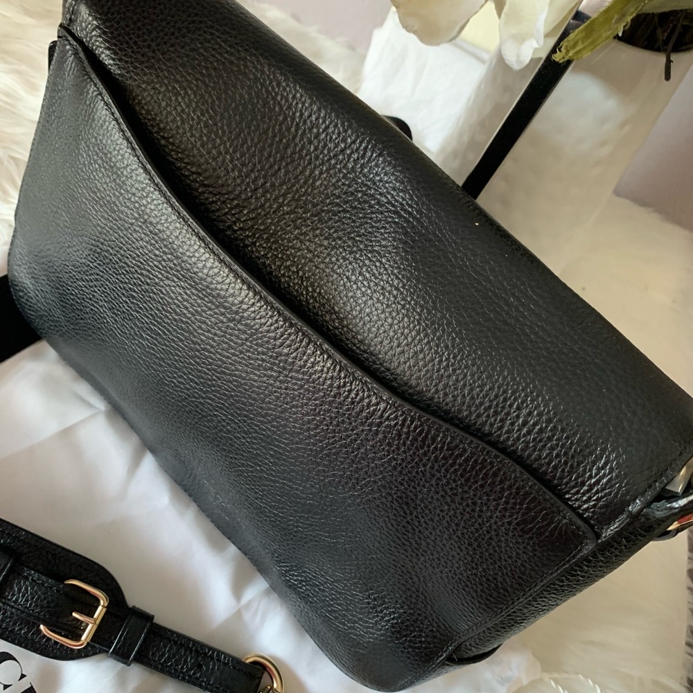 Coach Black Pebbled Leather Crossbody Bag - Picture 6 of 12